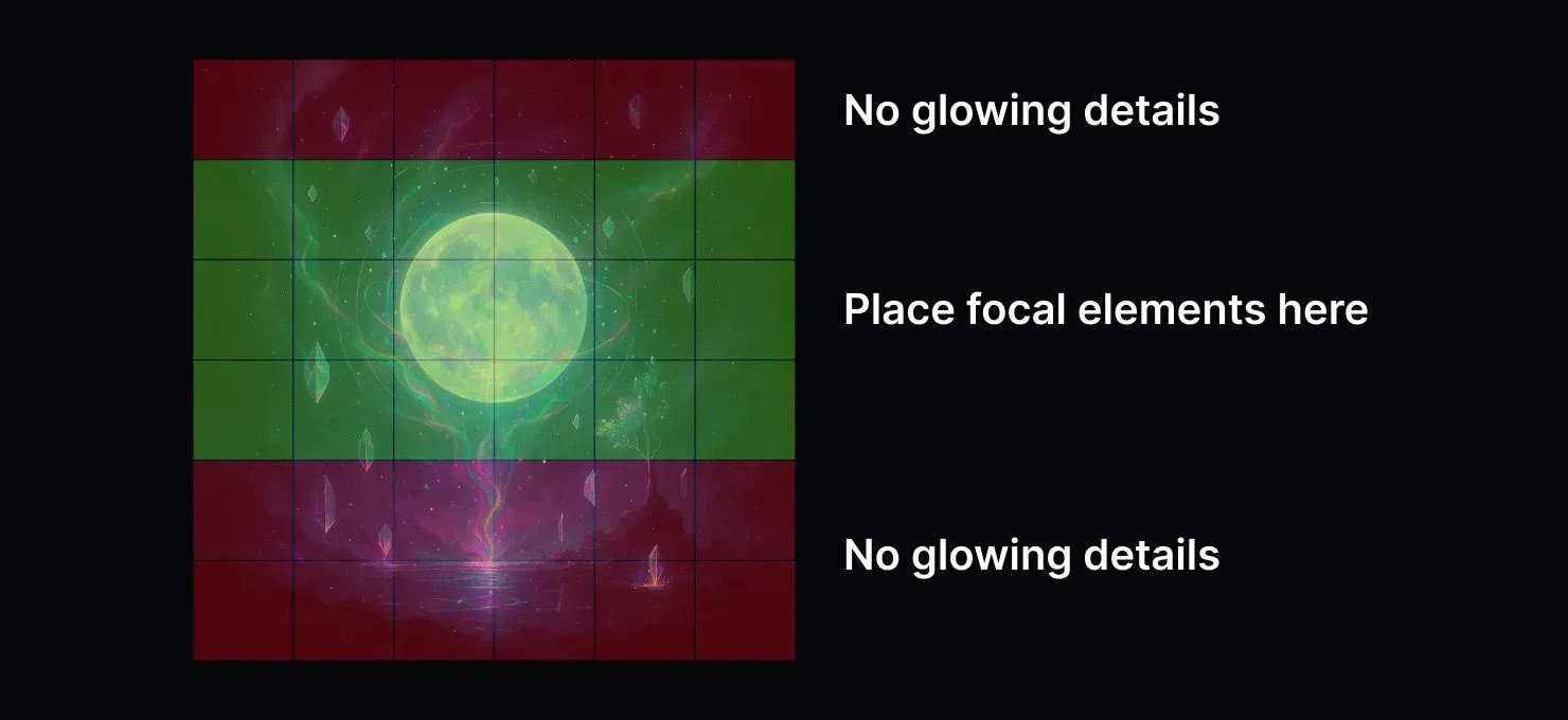 Card layout for Arcana Bloom cards, a fantasy card game created with AI